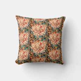 COJÍN DECORATIVO WILLIAM MORRIS GARDEN TAN POPPY FLORAL SANGRIA