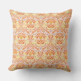 Cojín Decorativo William Morris Golden Bough Naranja Azul y Blanco
