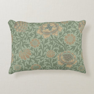 Cojín Decorativo William Morris Grafton Estampado Floral Verde Salv
