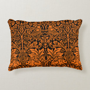 Cojín Decorativo William Morris Hermano Conejo Óxido Negro Patrón