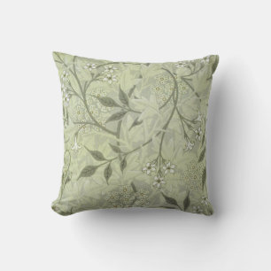 Cojín Decorativo William Morris Jazmín Botánico Vintage Antiguo
