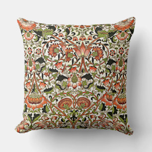 Cojín Decorativo William Morris Lodden Foliage Green Pink