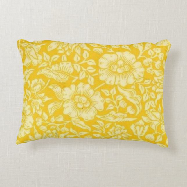 Cojín Decorativo William Morris - Mallow amarillo (Reverso)