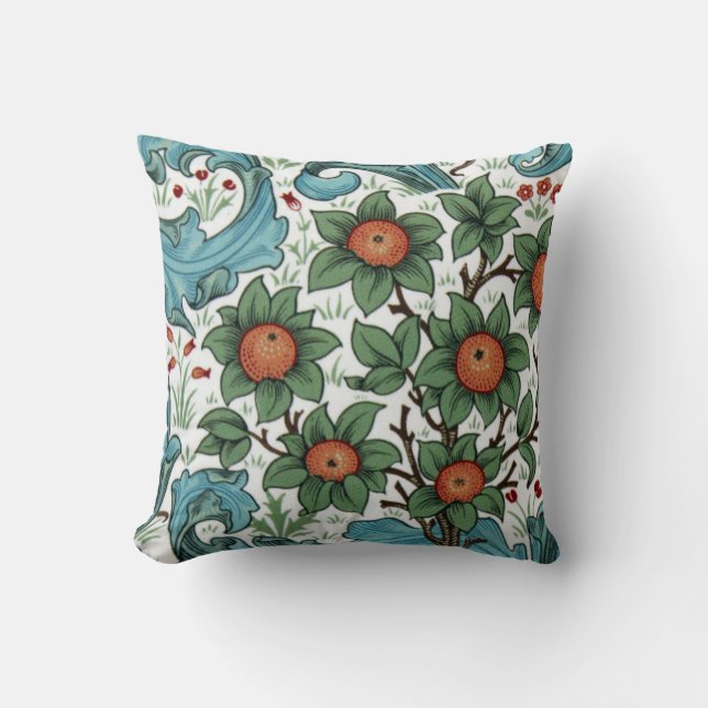 Cojín Decorativo William Morris Naranja orchard (Anverso)