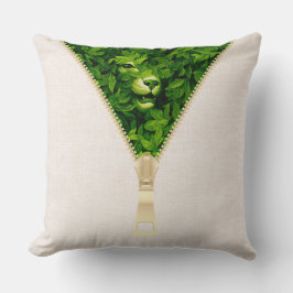 Cojín Decorativo William Morris Ocultó Al Tigre En El Bosque Verde