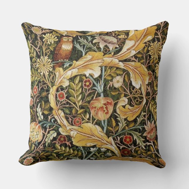 Cojín Decorativo William Morris Owl an Acanthus (Anverso)