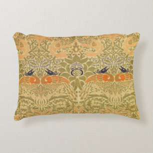Cojín Decorativo William Morris Peacock Dragon Artesanía Vintage