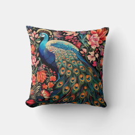 Cojín Decorativo William Morris Peacock Lanzar Algodón