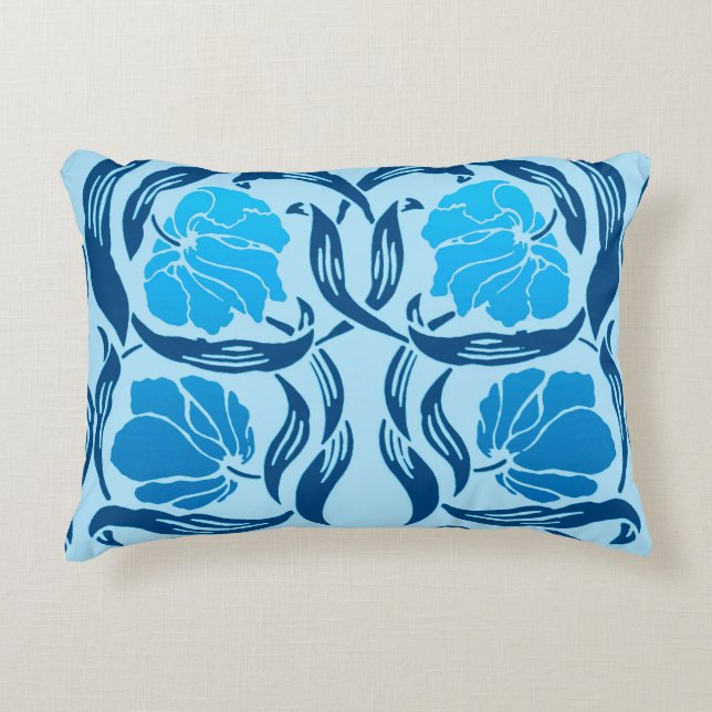 Cojín Decorativo William Morris Pimpernel, Denim & Light Blue (Anverso)