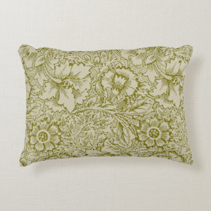 Cojín Decorativo William Morris Poppy Classic Floral Green