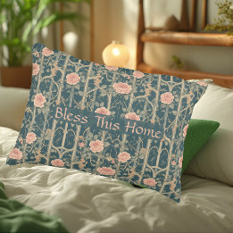 Cojín Decorativo William Morris Rose Trellis Bless This Home Floral
