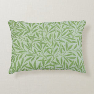 Cojín Decorativo William Morris Sauce Verde Clásico de Flor de Sauc
