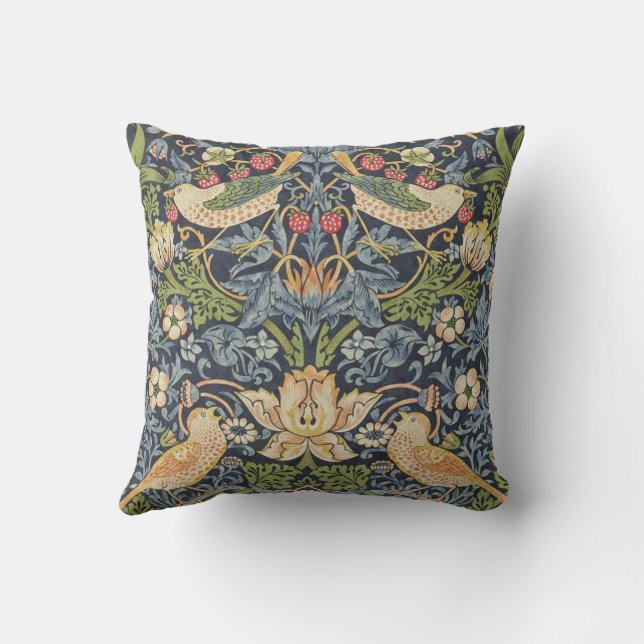 Cojín Decorativo william-morris-strawberry-thief-wallpaper (Reverso)