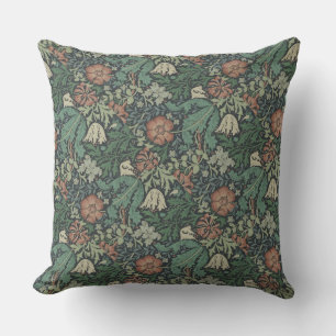 Cojín Decorativo William Morris Vintage Floral Pink Green Compton