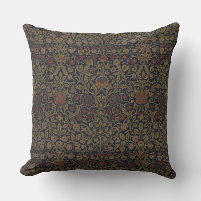 Cojín Decorativo William Morris Violet y Columbine (Anverso)