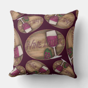 Cojín Decorativo Wine Lover en Wood Oval