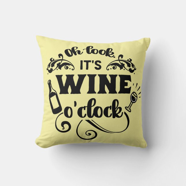 COJÍN DECORATIVO WINE O'CLOCK (Anverso)