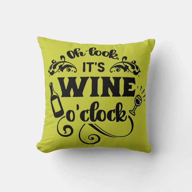 COJÍN DECORATIVO WINE O'CLOCK (Anverso)