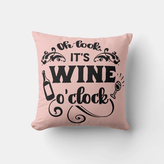 COJÍN DECORATIVO WINE O'CLOCK (Anverso)
