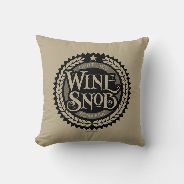Cojín decorativo Wine Snob (Anverso)