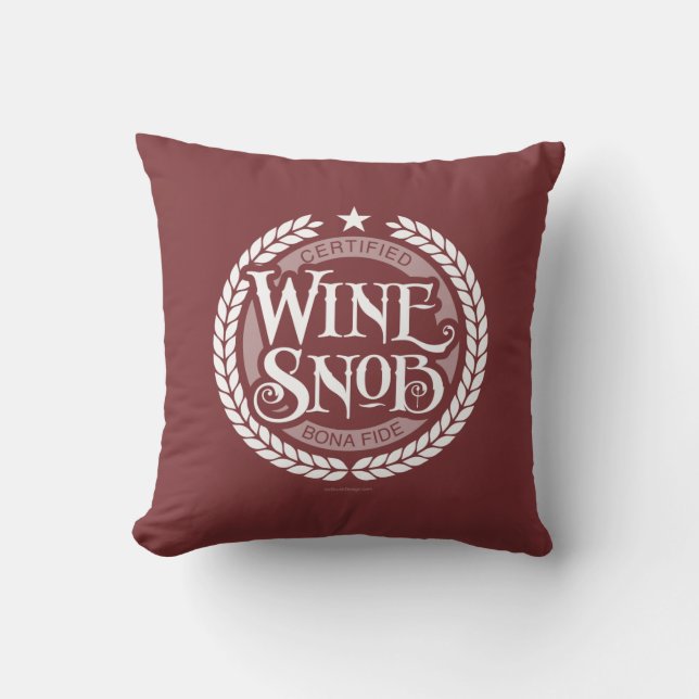 Cojín decorativo Wine Snob (Anverso)