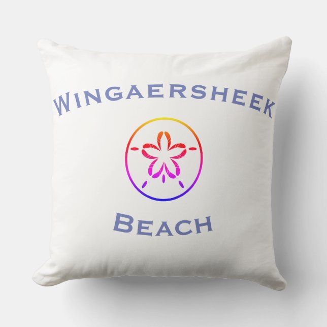 Cojín Decorativo Wingaersheek Beach Longitude/Latitude Throw Pillow (Anverso)