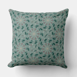 Cojín Decorativo Winter Botanical Snowflake Throw Pillow