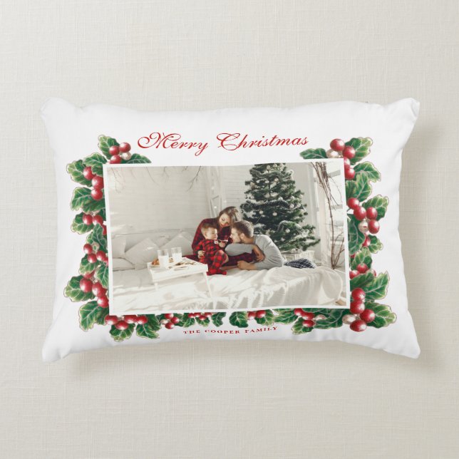 Cojín Decorativo Winter Floral Berries | NAVIDADES | Foto familiar (Anverso)