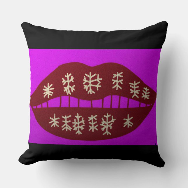 Cojín Decorativo Winter Holiday Smile Throw Pillow (Anverso)
