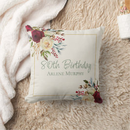 Cojín Decorativo Winter Red Roses 80 cumpleaños
