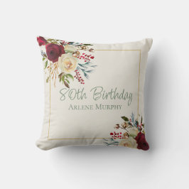 Cojín Decorativo Winter Red Roses 80 cumpleaños