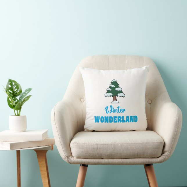 Cojín Decorativo "Winter Wonderland" Con Árbol De Invierno (Silla)