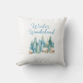 Cojín Decorativo Winter Wonderland Snowy Village 