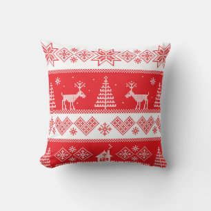 Cojín Decorativo Winter Wonderland: Vintage Seamless Design.