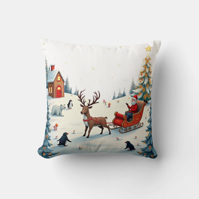 Cojín Decorativo Winter Wonderland Whimsy (Anverso)