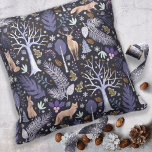 Cojín Decorativo Winter Woodland Violet/Gold ID785<br><div class="desc">This original throw pillow pattern features an eye-catching color palette in shades of violet purple and gold. The sophisticated charm of this design is not just for kids or Christmas; the winter wonderland of animals and foliage gives this pattern a modern, contemporary vibe. Watercolor graphics include deer, fox and rabbit...</div>