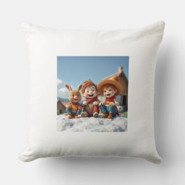 Cojín Decorativo Winterfreunde im Glück