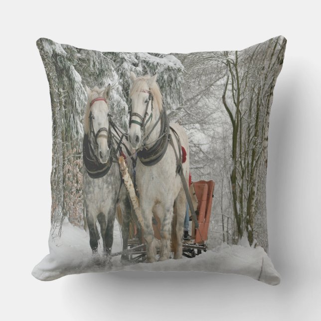 Cojín Decorativo Wintertime Sleigh Ride (Anverso)