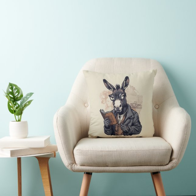 Cojín Decorativo Wise Donkey — Pillow Cover (Silla)