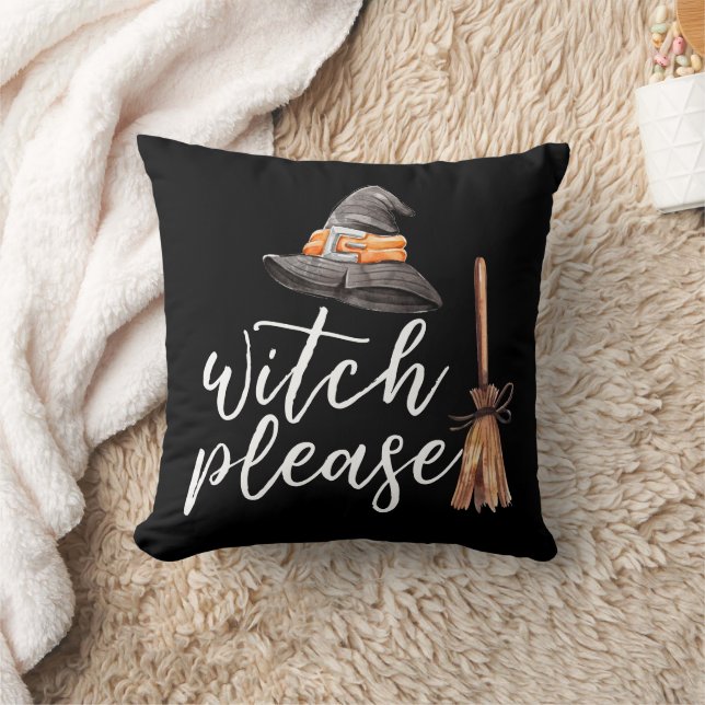 Cojín Decorativo Witch Please Halloween Black (Manta)