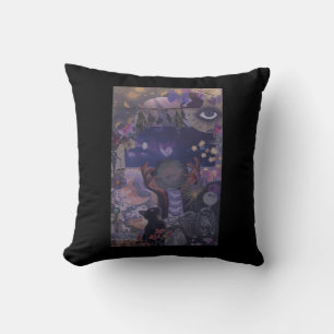 Cojín Decorativo Witchen Whimsigoth Estética Con Gatos