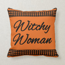 Witchen Woman Halloween Pillow