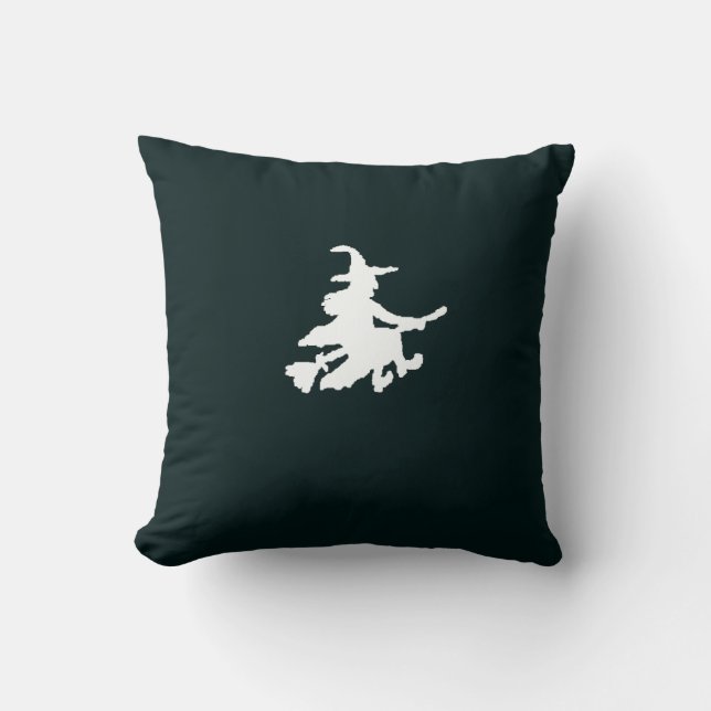 Cojín Decorativo Witches on Black Throw Pillow (Anverso)