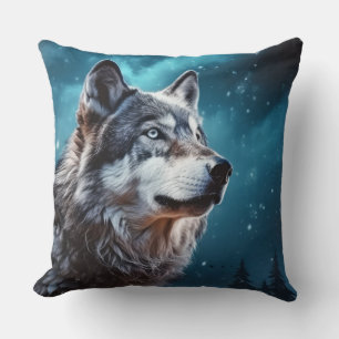 Cojín Decorativo Wolf Animal Wildlife Wilderness Colorful Wall Art