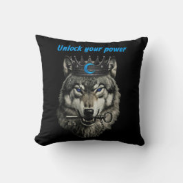 Cojín Decorativo wolf king unlock your power