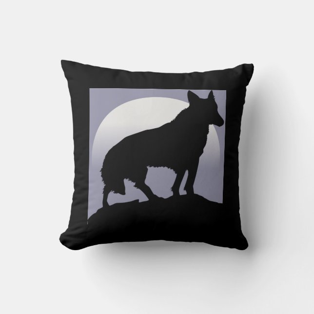 COJÍN DECORATIVO WOLF SILHOUETTE (Anverso)