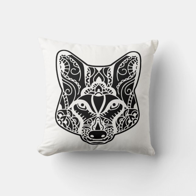 Cojín Decorativo WOLF tribal (Anverso)