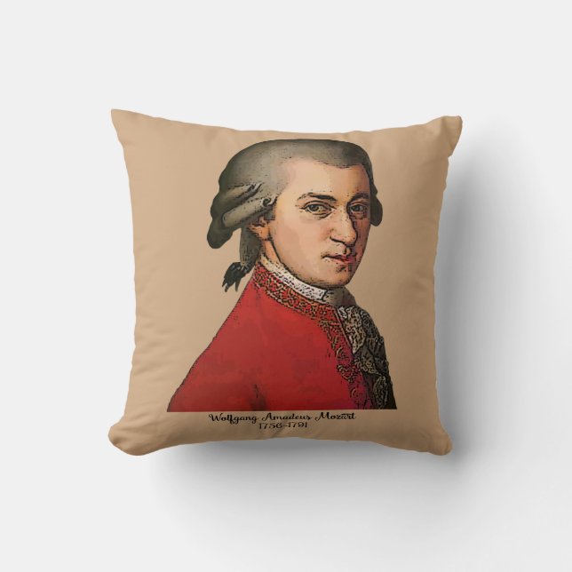 Cojín Decorativo Wolfgang Amadeus Mozart (Anverso)