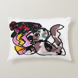 Cojín Decorativo Wolfhound y la alegría de las flores