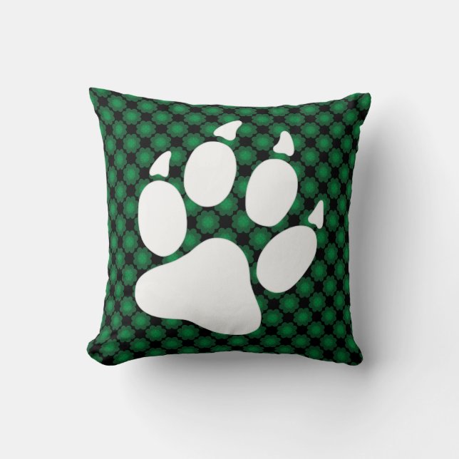Cojín Decorativo Wolfstatze de cachorro de lobo (Anverso)